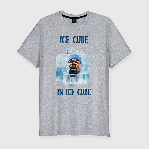 Мужская slim-футболка Ice Cube in ice cube / Меланж – фото 1