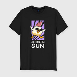 Мужская slim-футболка Chicken Gun - Game