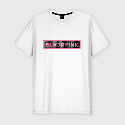 Футболка slim-fit Логотип Black Pink и силуэты участниц, цвет: белый