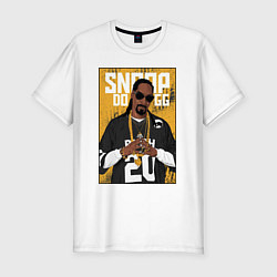 Мужская slim-футболка Snoop dogg с цепями
