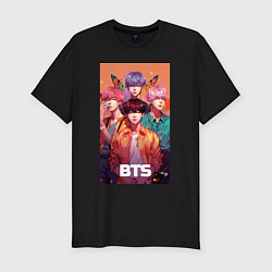 Мужская slim-футболка BTS kpop anime