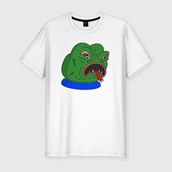 Мужская slim-футболка Лягушонок Пепе рептилоид