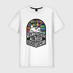 Мужская slim-футболка Boardgamer isms