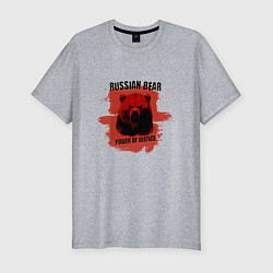Мужская slim-футболка Русская сила