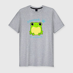 Мужская slim-футболка Почти принц лягушка