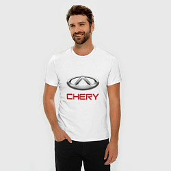 Футболка slim-fit Chery - лого, цвет: белый — фото 2