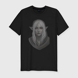 Футболка slim-fit Baldurs gate 3 drow elf, цвет: черный