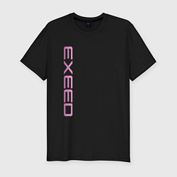 Мужская slim-футболка Exeed pink logo