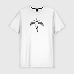 Мужская slim-футболка Птица в египетском стиле