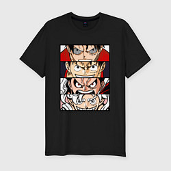 Мужская slim-футболка Луффи пятый гир - One Piece