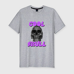 Футболка slim-fit Cool Skull, цвет: меланж