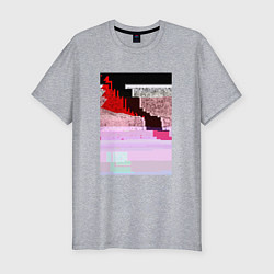 Футболка slim-fit Abstract glitch, цвет: меланж