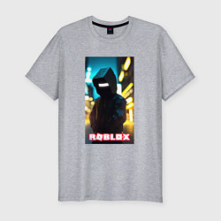 Мужская slim-футболка Roblox cyberpunk