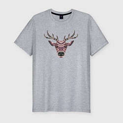 Мужская slim-футболка Brown deer