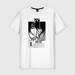Футболка slim-fit Death Note - L, цвет: белый