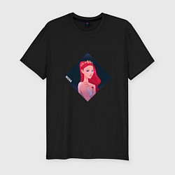 Мужская slim-футболка Арт Розе из BlackPink