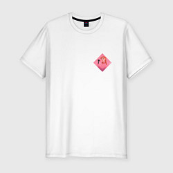 Футболка slim-fit Арт Лисы из BlackPink - мини, цвет: белый