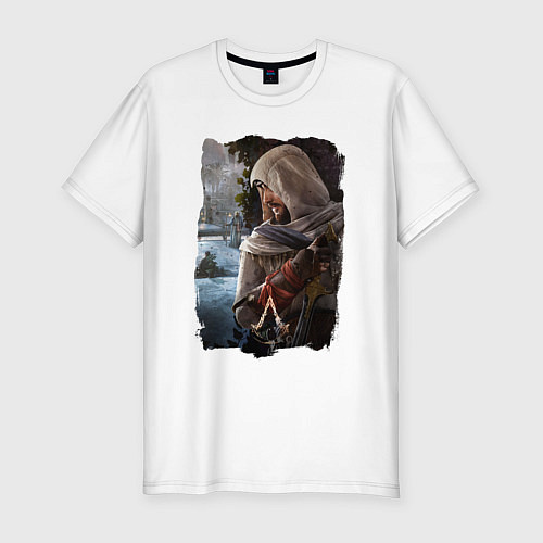 Мужская slim-футболка Assassins Creed Mirage Асасин Крид Мираж / Белый – фото 1