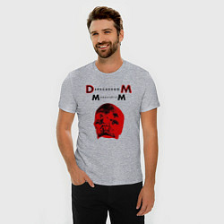 Футболка slim-fit Depeche Mode 2023 Memento Mori - Red Skull 01, цвет: меланж — фото 2