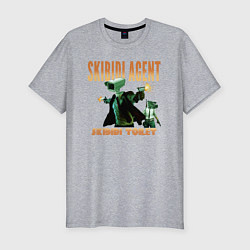 Мужская slim-футболка Skibidi toilet agent