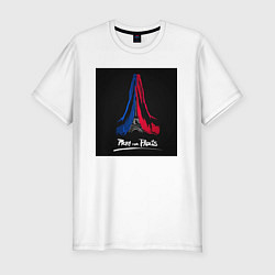 Футболка slim-fit Pray for Paris, цвет: белый