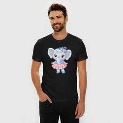 Футболка slim-fit Elephant girl, цвет: черный — фото 2