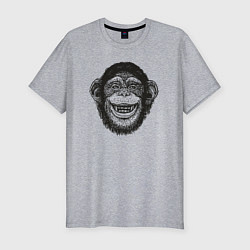 Футболка slim-fit Smile monkey, цвет: меланж