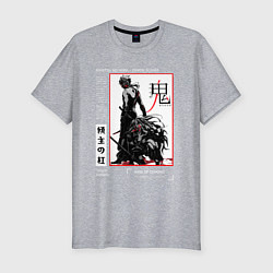 Мужская slim-футболка Танджиро взрослый - Клинок демонов