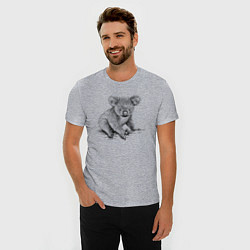 Футболка slim-fit Коала сидит, цвет: меланж — фото 2