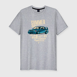 Мужская slim-футболка Mercedes-Benz 190E Summer