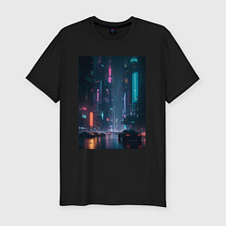 Футболка slim-fit Cyberpank, цвет: черный