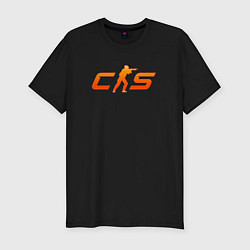 Футболка slim-fit CS 2 orange logo, цвет: черный