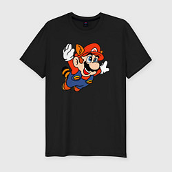 Мужская slim-футболка Марио летит