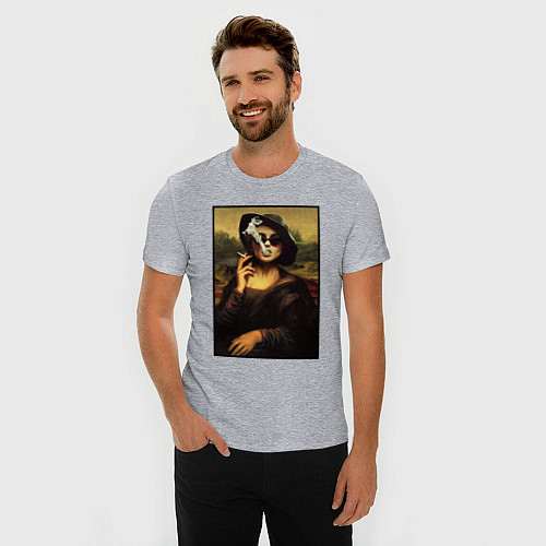 Мужская slim-футболка Mona Singer / Меланж – фото 3