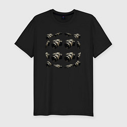 Футболка slim-fit Фото каждый день, цвет: черный