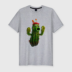 Футболка slim-fit PvZ cactus, цвет: меланж