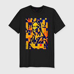 Мужская slim-футболка Нейросеть рисует Лизу - стилизация