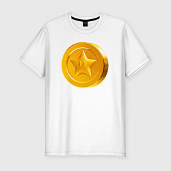 Мужская slim-футболка Монета Марио