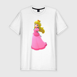 Мужская slim-футболка Принцесса Пич