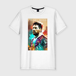 Мужская slim-футболка Lionel Messi - football - striker