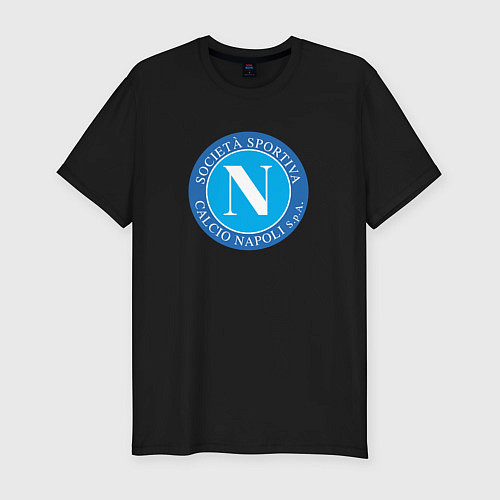 Мужская slim-футболка Napoli fc sport / Черный – фото 1