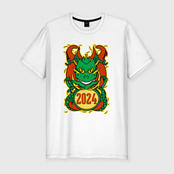 Мужская slim-футболка Времена драконов: 2024