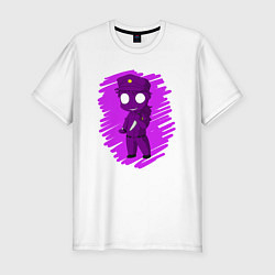 Мужская slim-футболка Фиолетовый человек
