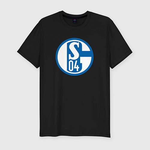 Мужская slim-футболка Schalke 04 fc club / Черный – фото 1