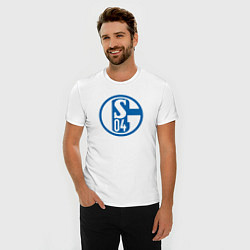 Футболка slim-fit Schalke 04 fc club, цвет: белый — фото 2