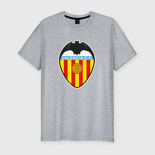 Мужская slim-футболка Valencia fc sport / Меланж – фото 1