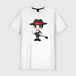 Футболка slim-fit Бенди в шляпке, цвет: белый