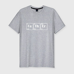 Мужская slim-футболка Отец химические элементы