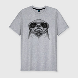 Мужская slim-футболка Медоед в очках