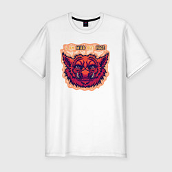 Футболка slim-fit Красный кабанчик - i am wild but nice, цвет: белый